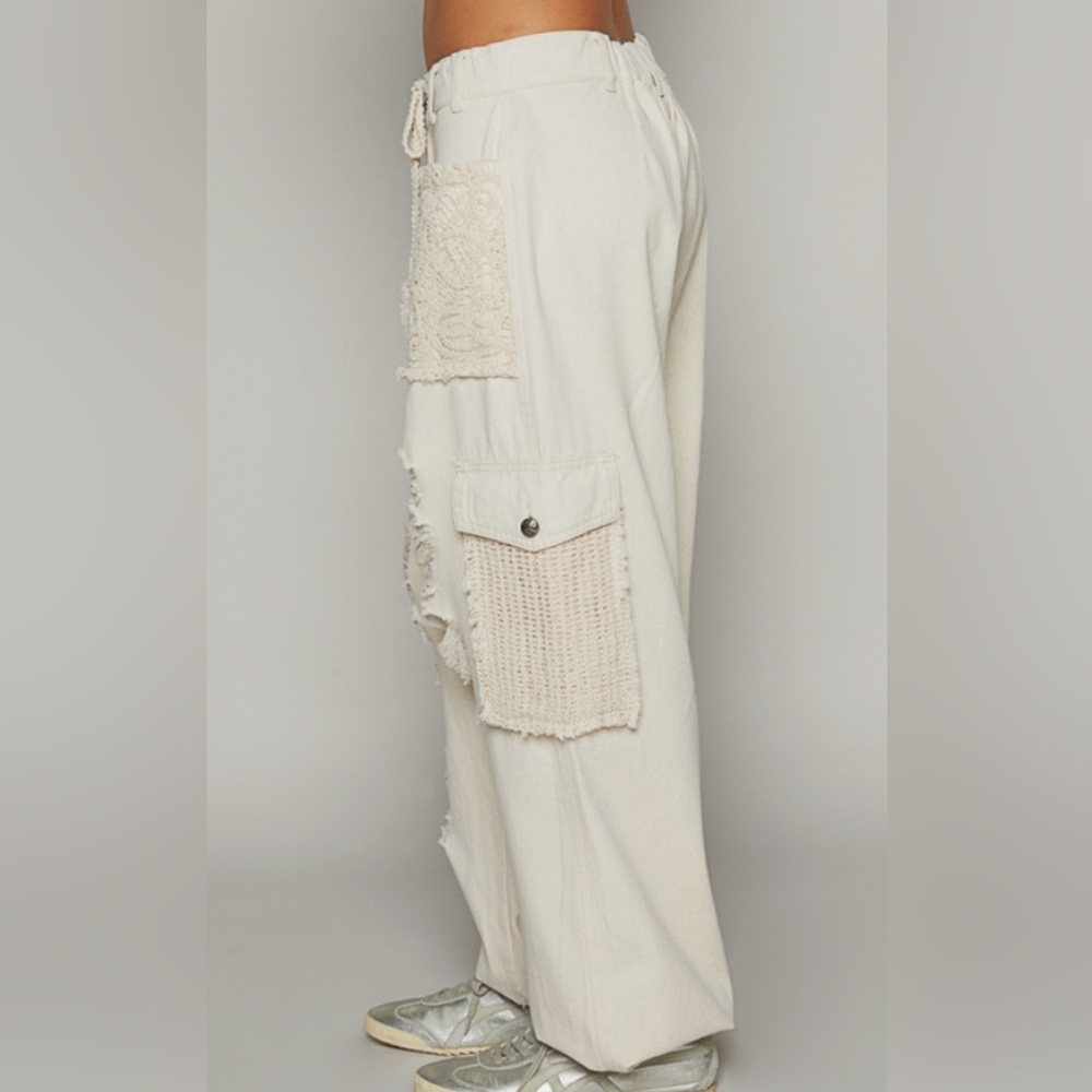 POL Distressed Lace Jogger - Picture 2 of 6